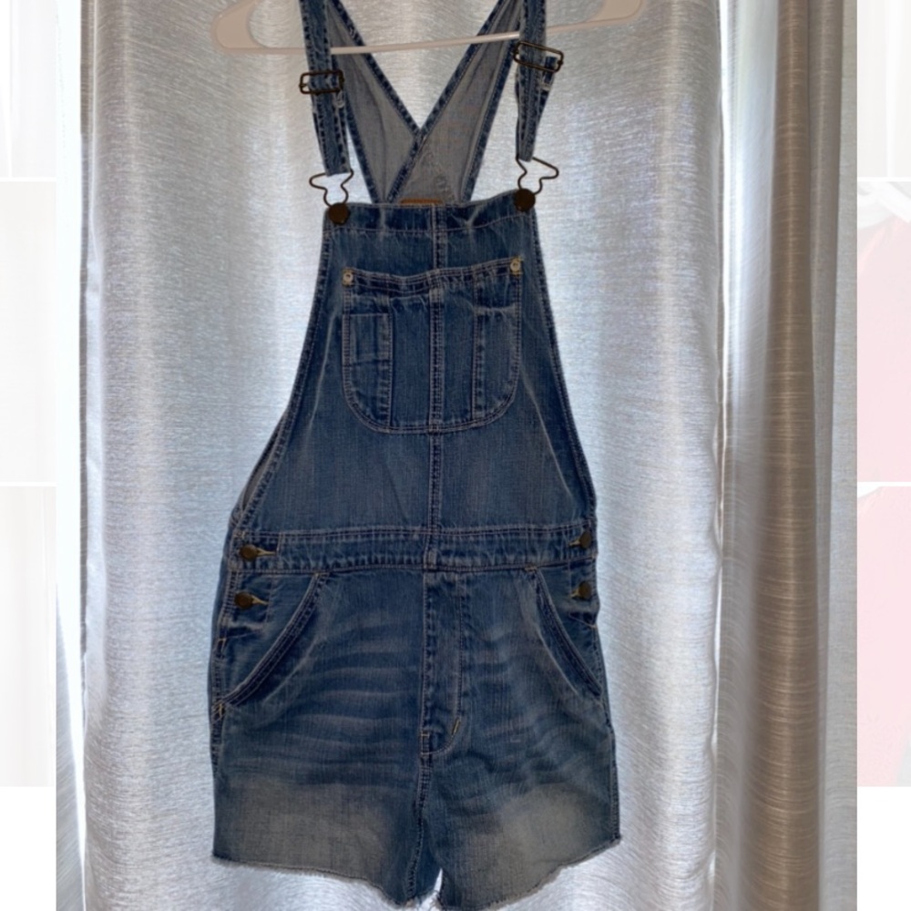 Jean short overalls